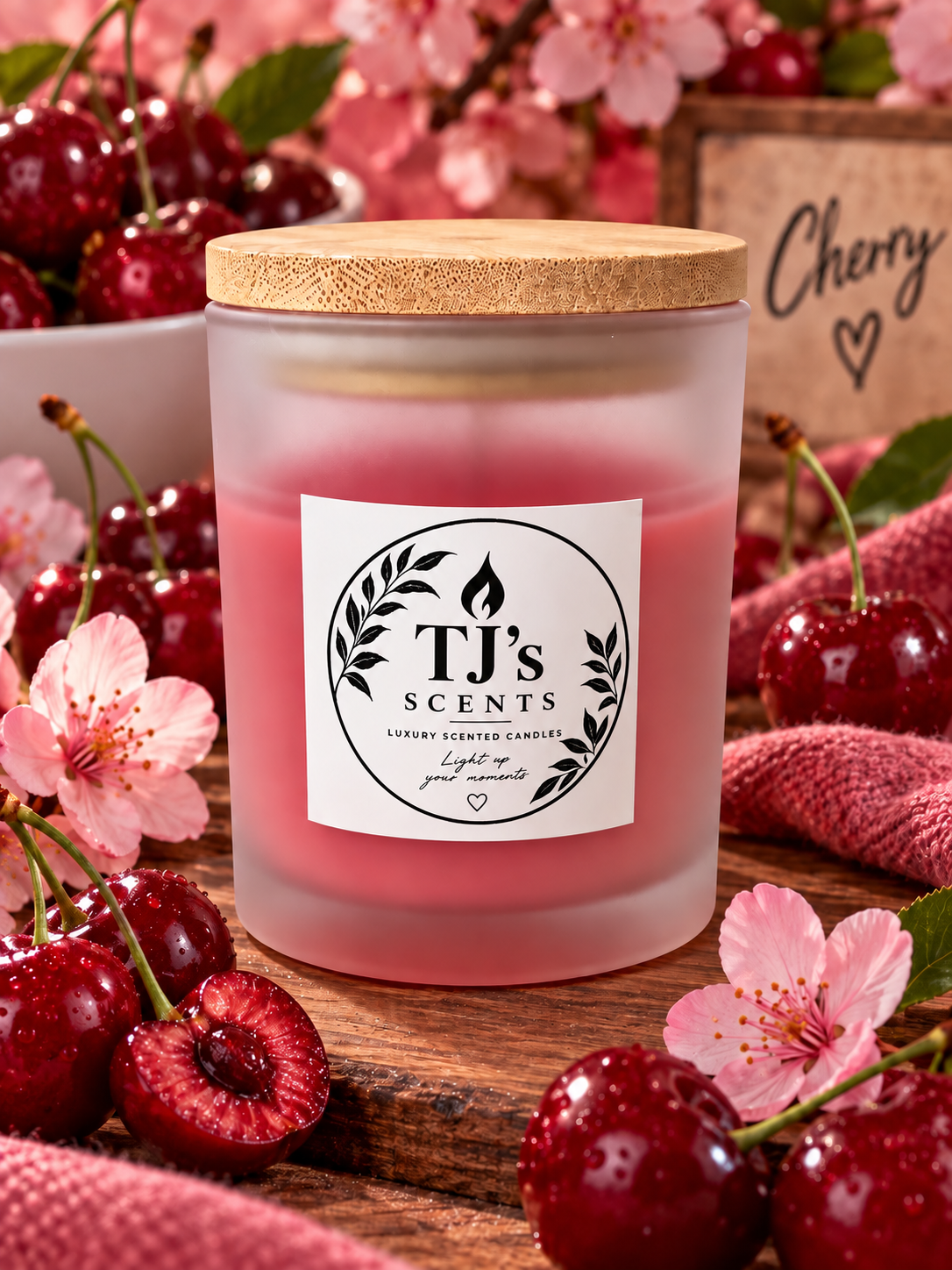 Black Cherry Scented Candle - TJ's Scents